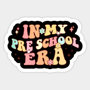 In My Pre School Era Retro Back To School Teacher Student Sticker